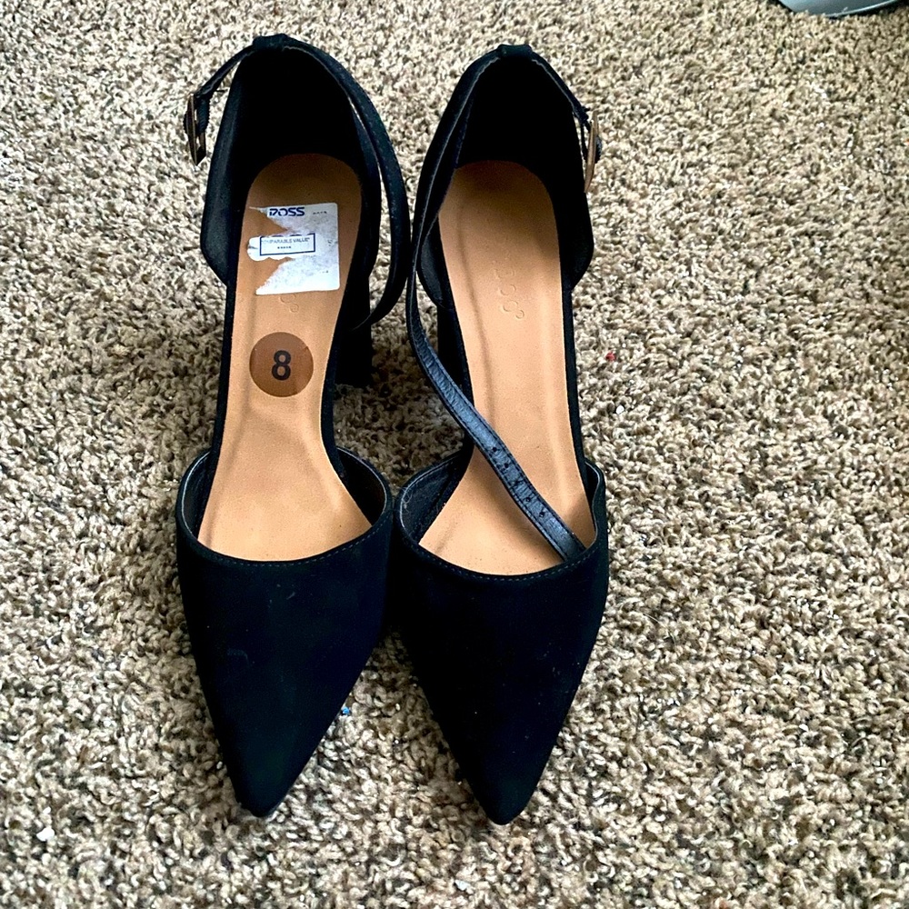 Black block heels